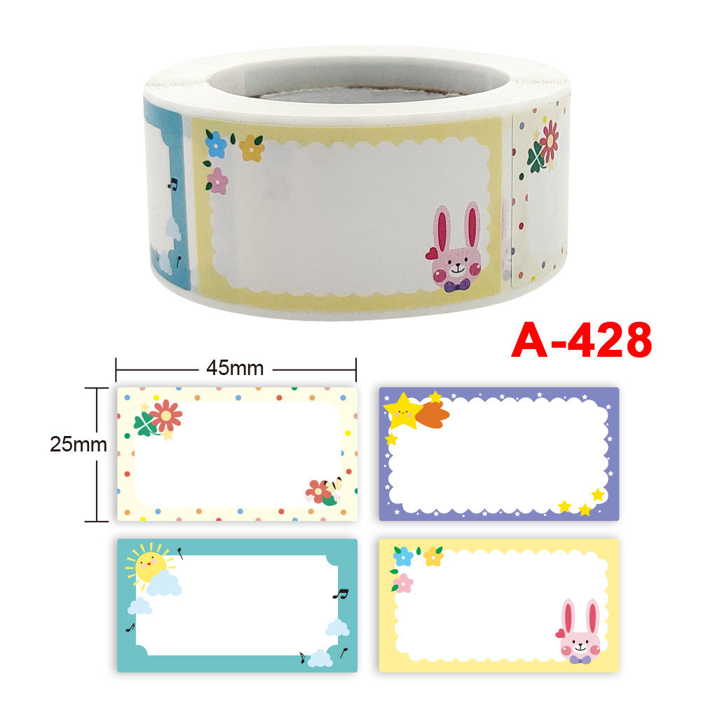 Handwritten Name Stickers Roll for Kids - 250 Stickers
