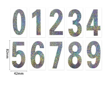 Reflective Number Stickers