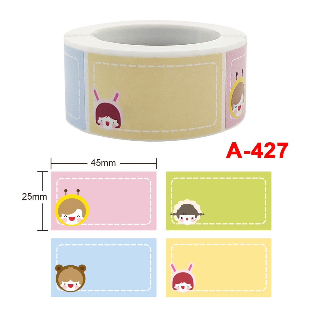 Handwritten Name Stickers Roll for Kids - 250 Stickers