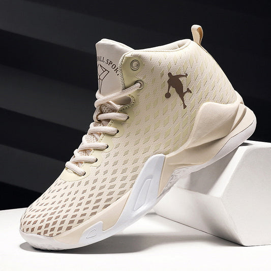 Men's and Women's High-Top Plaid Basketball Sneakers