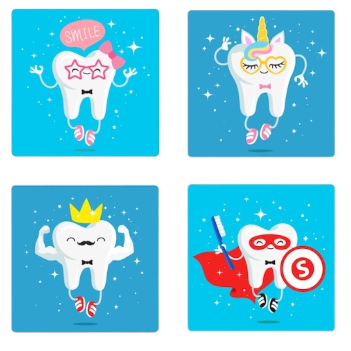 Joyful Artistry Dental Stickers Tooth Stickers for Kids Dental Stickers for Kids Dentist Stickers Dental Hygiene Stickers Lost Tooth Stickers Dental prizes for Kids (120)