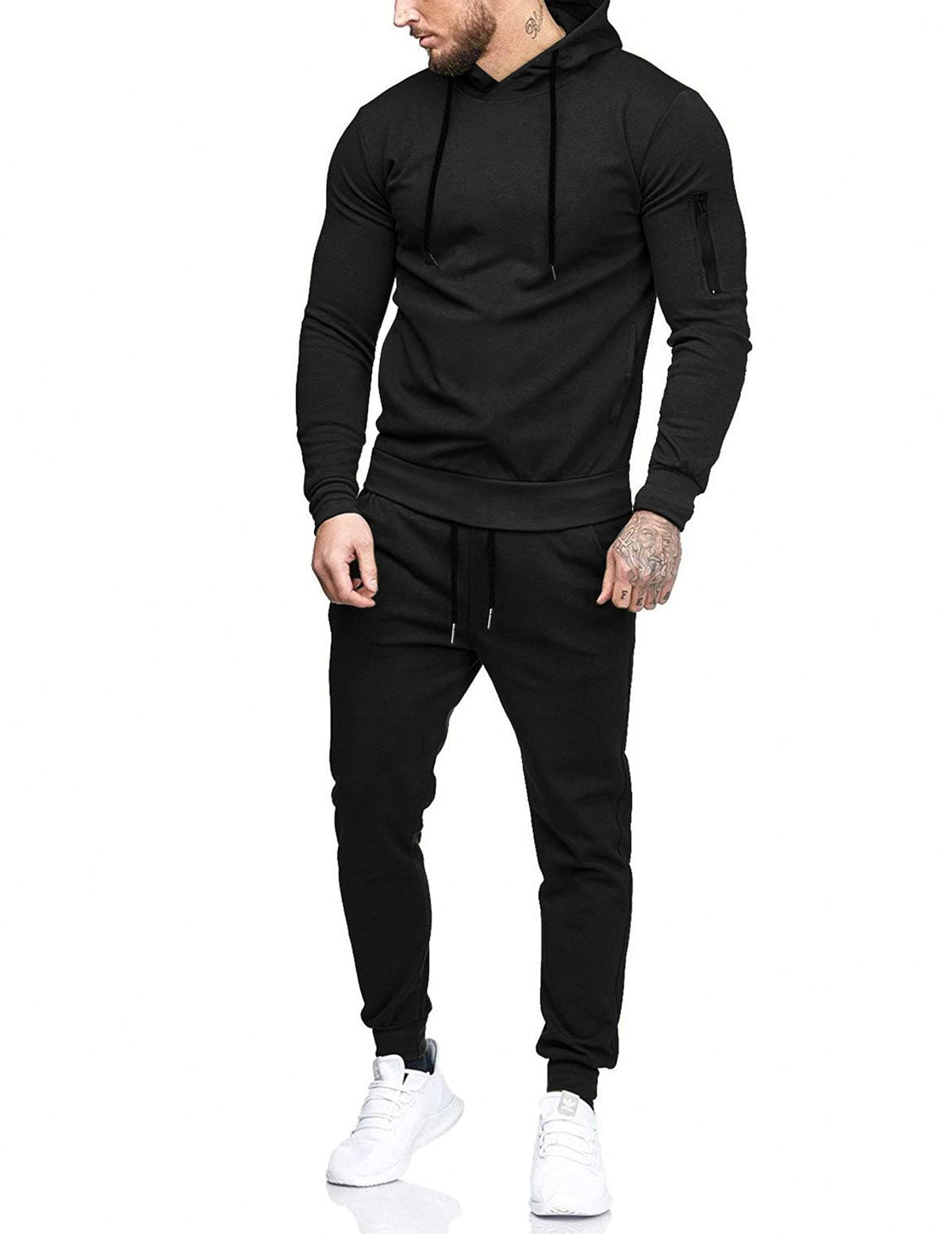 COOFANDY Mens Tracksuit 2 Piece Hooded Athletic Sweatsuits Casual Running Jogging Sport Suit Sets