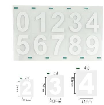 Reflective Number Stickers